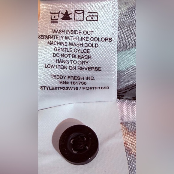 Teddy Fresh Multicolor Grid Men's Shirt Size Medium - Picture 8 of 8